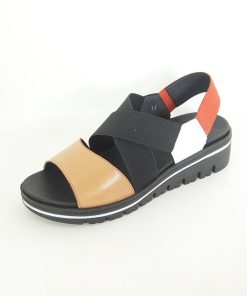 Mujer piesanto | Sandalias Piesanto 220787 Camel-Blanco-Rojo