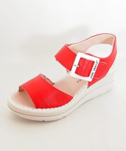 Mujer Jose Saenz | Sandalias Jose Saenz Veronica 4227-Bg Rojo