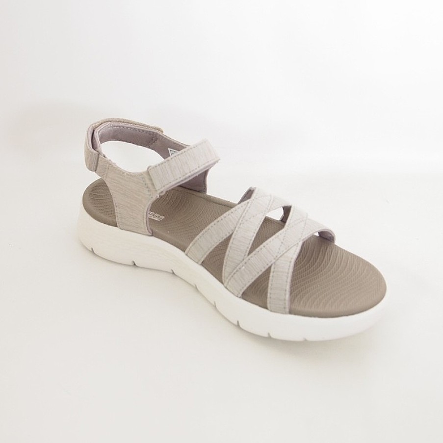 Mujer Skechers | Sandalias Skechers Go Walk Flex Sandal Sunshine 141450 Taupe