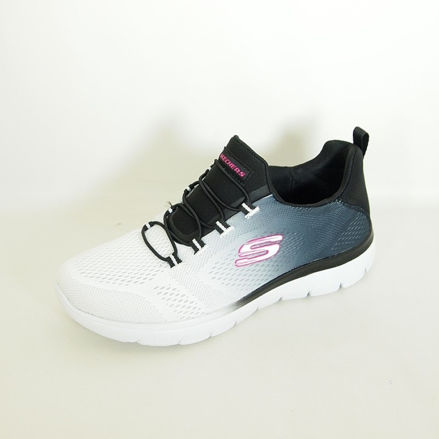 Mujer Skechers | Zapatillas Deportivas Skechers Summits Bright Charmer 149536 Negro-Blanco