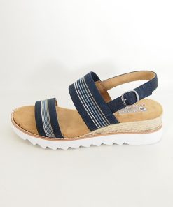 Mujer Skechers | Sandalias Skechers Desert Kii Hi Tea Time 113863 Azul