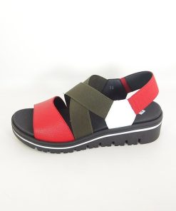 Mujer piesanto | Sandalias Piesanto 220787 Musgo-Rojo