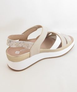 Mujer piesanto | Sandalias Piesanto 230424 Blanco-Arena-Vison