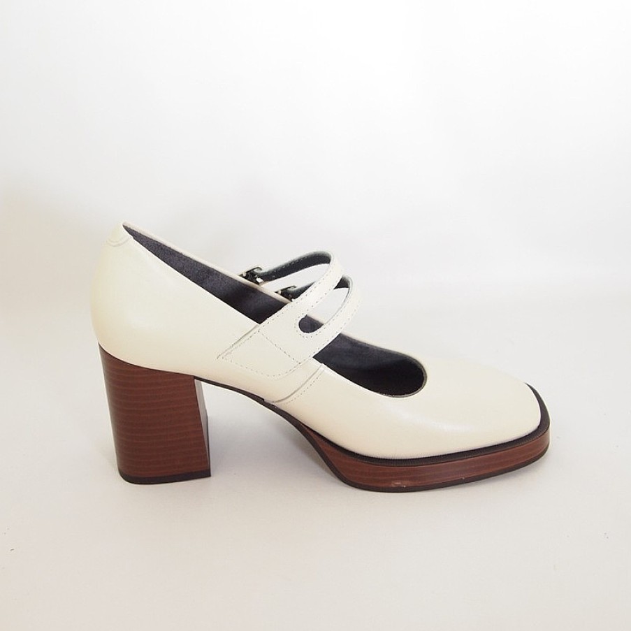 Mujer pitillos | Zapatos Pitillos 5485 Crema