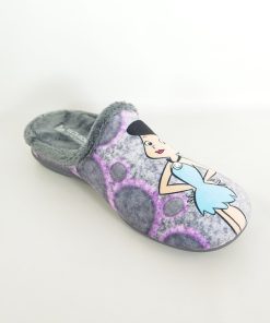 Mujer Vulca-bicha | Zapatillas De Casa Vulca-Bicha 1374 Gris