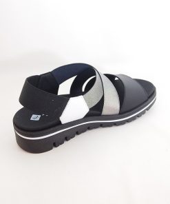 Mujer piesanto | Sandalias Piesanto 220787 Negro-Blanco-Acero