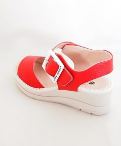 Mujer Jose Saenz | Sandalias Jose Saenz Veronica 4227-Bg Rojo