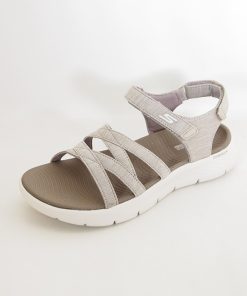 Mujer Skechers | Sandalias Skechers Go Walk Flex Sandal Sunshine 141450 Taupe