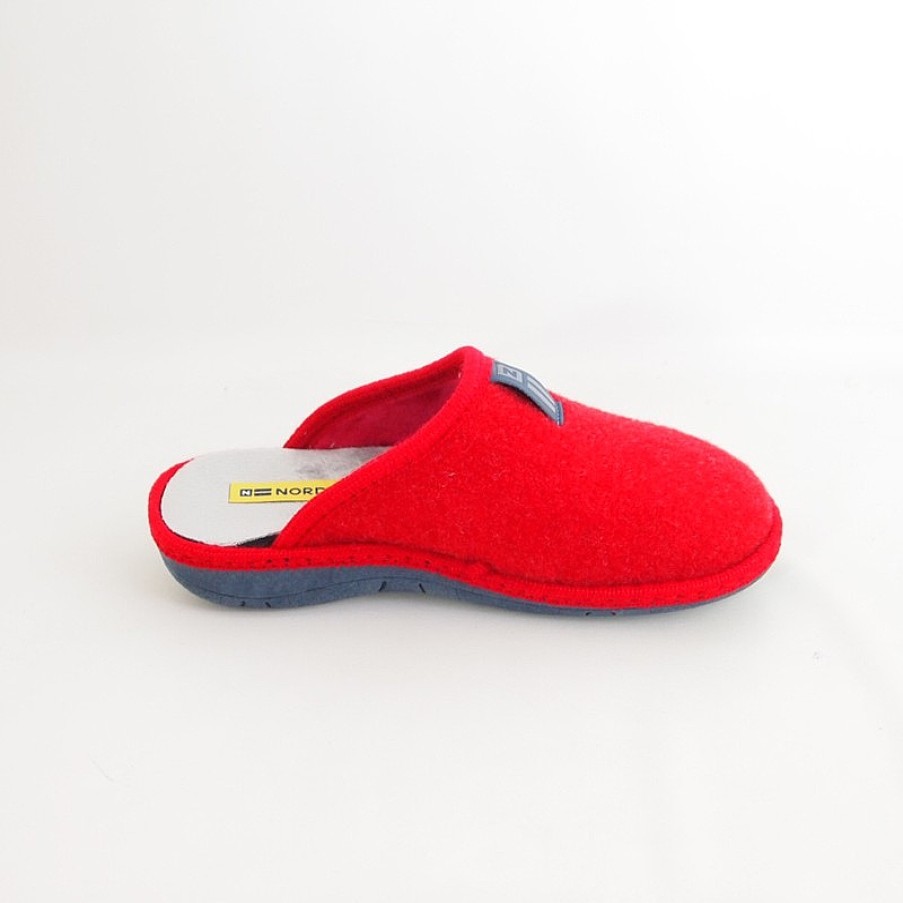 Mujer Nordika's | Zapatilla De Casa Nordikas Tirol 1718 Rojo