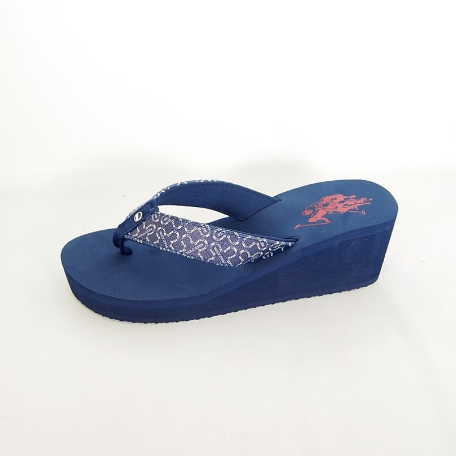 Mujer US Polo | Chanclas U. S. Polo Chany04 Azul