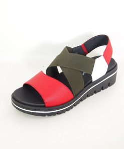 Mujer piesanto | Sandalias Piesanto 220787 Musgo-Rojo