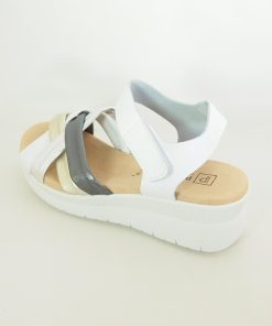 Mujer pitillos | Sandalias Pitillos 5261 Metalizado-Blanco