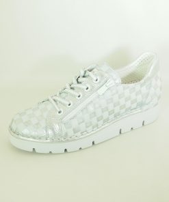 Mujer Jose Saenz | Zapatos Jose Saenz Irene 2001-D-M Blanco-Plata