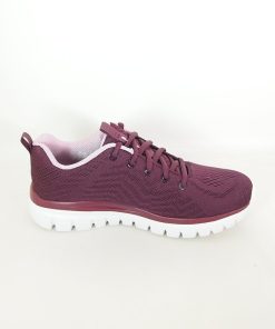 Mujer Skechers | Zapatillas Deportivas Skechers 12615 Graceful Get Connected Granate