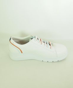 Mujer Fluchos | Zapatos Fluchos Pompas F1422 Blanco-Naranja