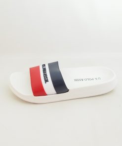 Hombre US Polo | Chanclas U.S. Polo Gavio002 Blanco