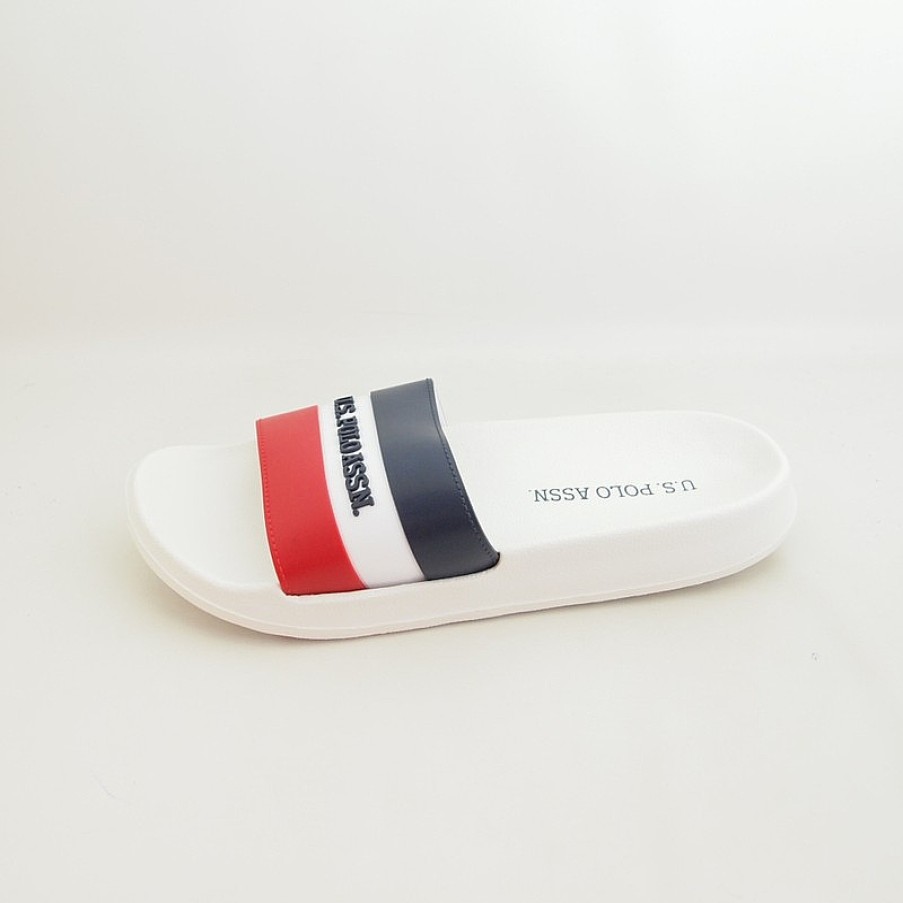 Hombre US Polo | Chanclas U.S. Polo Gavio002 Blanco