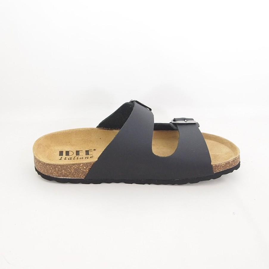 Hombre Idee italiane | Sandalias Idee Italiane 595 Negro