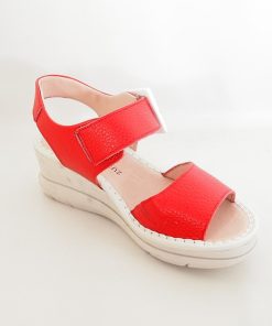 Mujer Jose Saenz | Sandalias Jose Saenz Veronica 4227-Bg Rojo