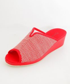 Mujer Garzon | Zapatillas De Casa Garzon 715-094 Rojo