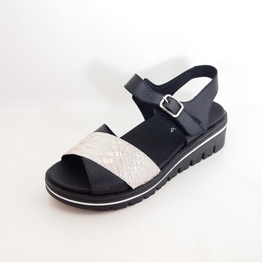 Mujer piesanto | Sandalias Piesanto 230778 Negro-Arena