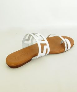 Mujer Ilse Jacobsen | Sandalias Idee Italiane 6832 Blanco-Plata