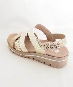 Mujer piesanto | Sandalias Piesanto 230784 Beige-Arena-Platino