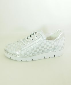 Mujer Jose Saenz | Zapatos Jose Saenz Irene 2001-D-M Blanco-Plata