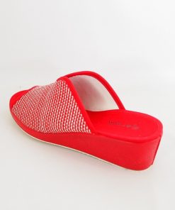 Mujer Garzon | Zapatillas De Casa Garzon 715-094 Rojo