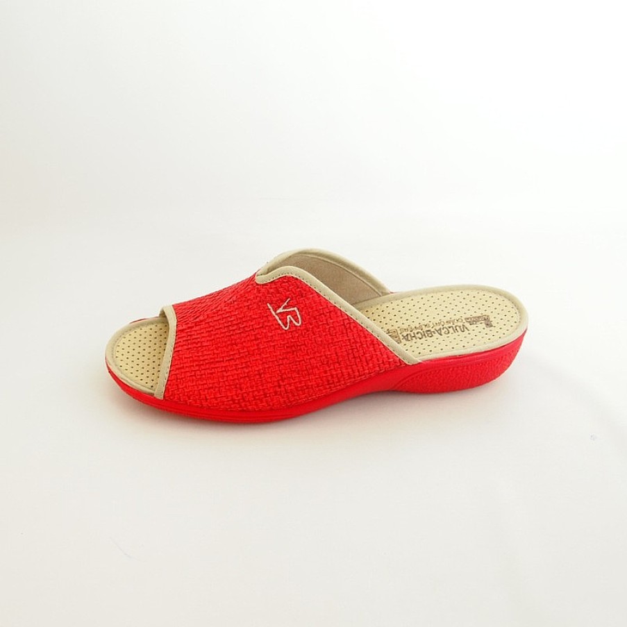 Mujer Vulca-bicha | Zapatilla Casa De Mujer Vulca-Bicha 4731 Rojo