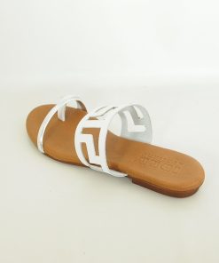 Mujer Ilse Jacobsen | Sandalias Idee Italiane 6832 Blanco-Plata