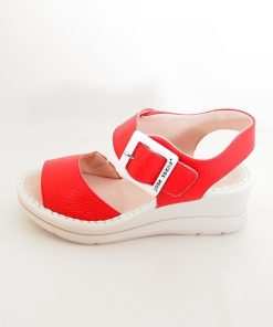 Mujer Jose Saenz | Sandalias Jose Saenz Veronica 4227-Bg Rojo