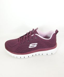 Mujer Skechers | Zapatillas Deportivas Skechers 12615 Graceful Get Connected Granate