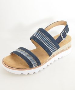 Mujer Skechers | Sandalias Skechers Desert Kii Hi Tea Time 113863 Azul