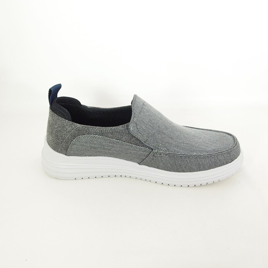 Hombre Skechers | Zapatos Skechers Proven Evers 204472 Gris