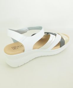 Mujer pitillos | Sandalias Pitillos 5261 Metalizado-Blanco