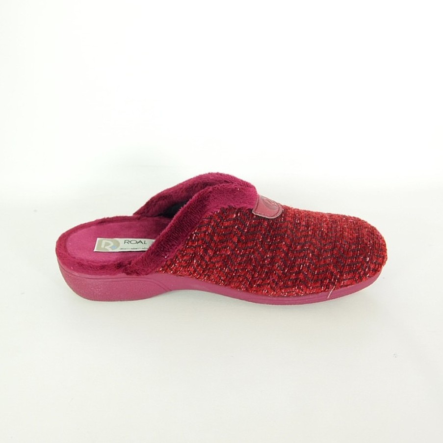 Mujer Roal | Zapatillas De Casa Roal R00760 Granate