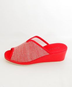 Mujer Garzon | Zapatillas De Casa Garzon 715-094 Rojo