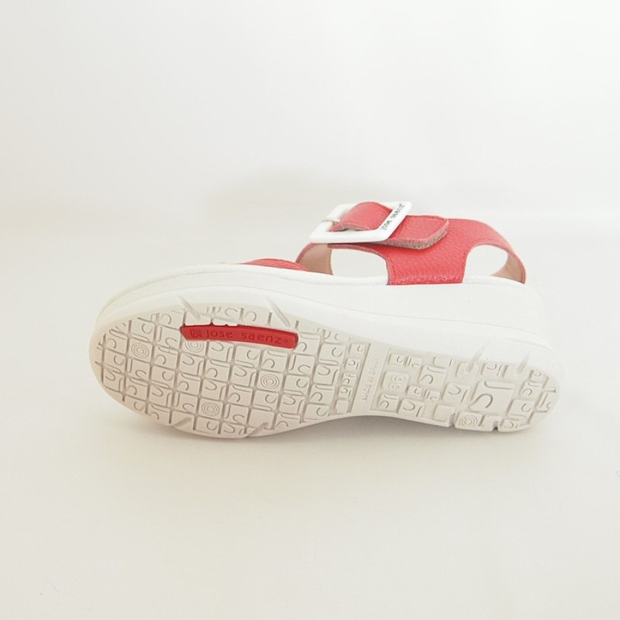 Mujer Jose Saenz | Sandalias Jose Saenz Veronica 4227-Bg Rojo