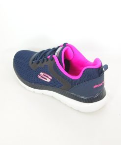 Mujer Skechers | Zapatillas Deportivas Skechers Bountiful Quick Path 12607 Azul-Rosa