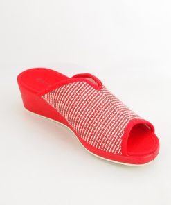 Mujer Garzon | Zapatillas De Casa Garzon 715-094 Rojo