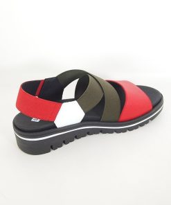 Mujer piesanto | Sandalias Piesanto 220787 Musgo-Rojo