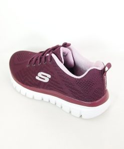 Mujer Skechers | Zapatillas Deportivas Skechers 12615 Graceful Get Connected Granate