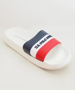 Hombre US Polo | Chanclas U.S. Polo Gavio002 Blanco