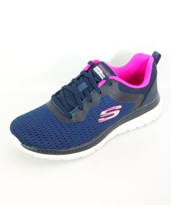 Mujer Skechers | Zapatillas Deportivas Skechers Bountiful Quick Path 12607 Azul-Rosa