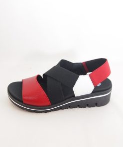 Mujer piesanto | Sandalias Piesanto 220787 Rojo-Blanco-Negro