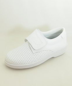 Mujer Percla | Zueco Cerrado Con Velcro Percla 18793 Blanco