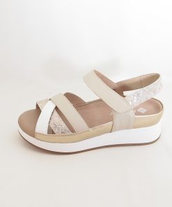 Mujer piesanto | Sandalias Piesanto 230424 Blanco-Arena-Vison