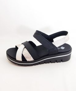 Mujer piesanto | Sandalias Piesanto 230784 Negro-Hielo-Arena